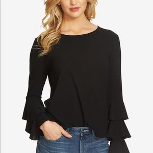 CeCe Tiered-Bell Sleeve Blouse